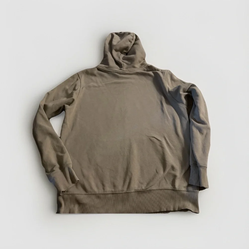 The North Face Mens Pullover Hoodie Medium Beige Tan Camo Logo Sweatshirt